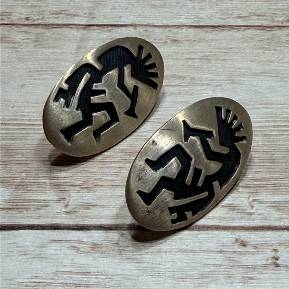 Kokopelli Oval Earrings  Tribal Designation